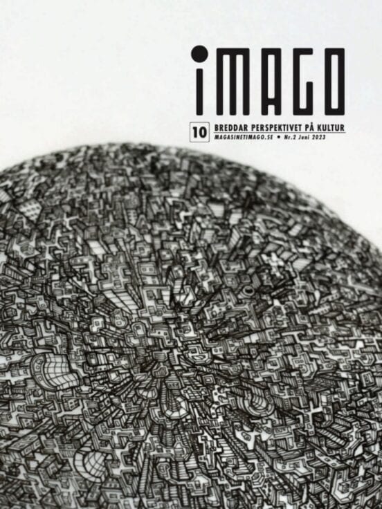 Framsidan till iMAGO 10 med teckningen "Planeten Stad" av David Cheung.